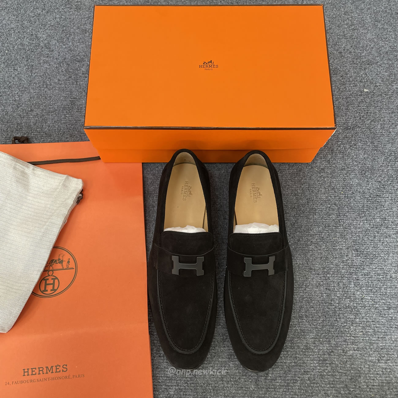 Hermès H Paris Loafer Suede (4) - newkick.vip